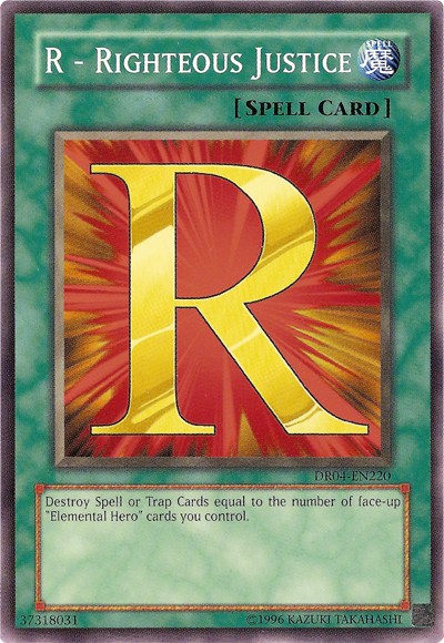 R - Righteous Justice [DR04-EN220] Common | Jomio and Rueliete's Cards and Comics