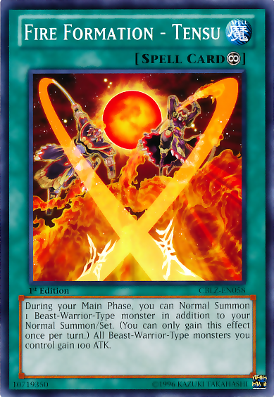 Fire Formation - Tensu [CBLZ-EN058] Common | Jomio and Rueliete's Cards and Comics