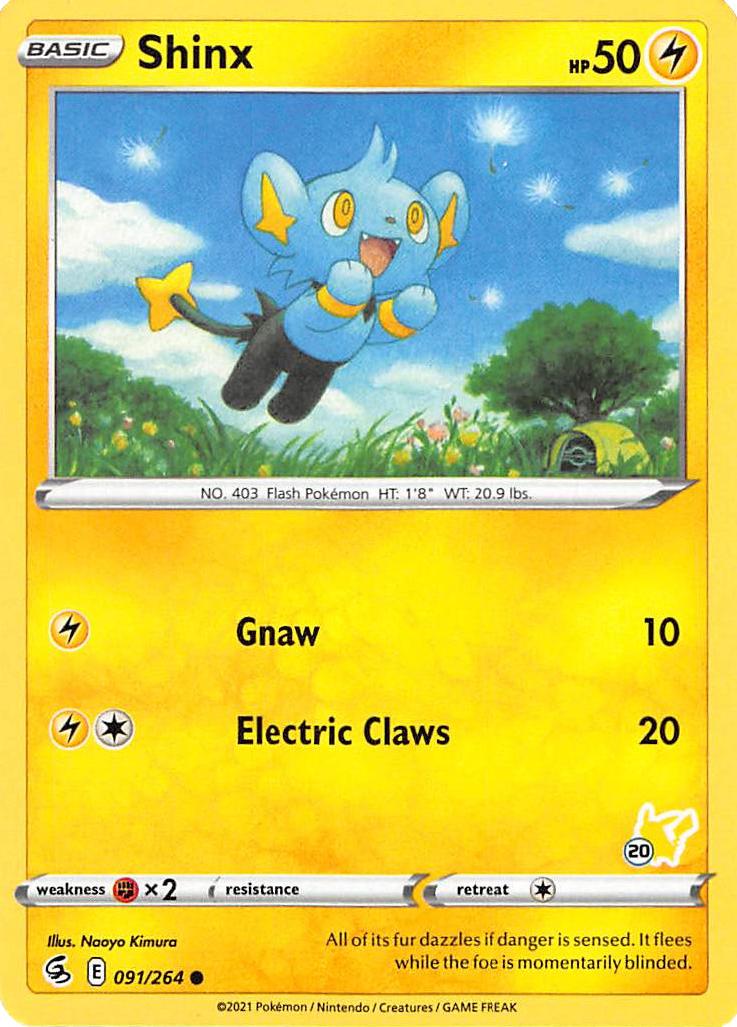 Shinx (091/264) (Pikachu Stamp #20) [Battle Academy 2022] | Jomio and Rueliete's Cards and Comics