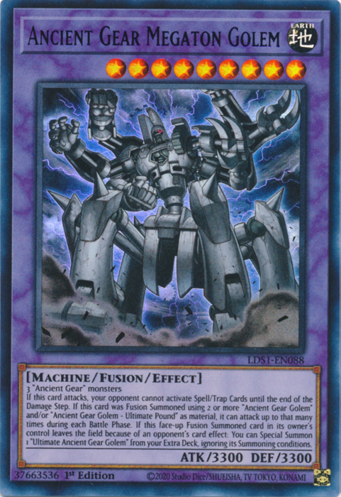 Ancient Gear Megaton Golem (Blue) [LDS1-EN088] Ultra Rare | Jomio and Rueliete's Cards and Comics
