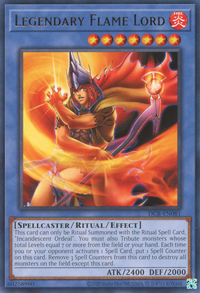 Legendary Flame Lord [DCR-EN081] Rare | Jomio and Rueliete's Cards and Comics