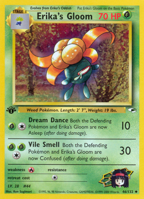 Erika's Gloom (46/132) [Gym Heroes 1st Edition] | Jomio and Rueliete's Cards and Comics