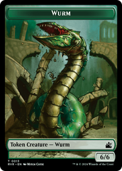 Elf Knight // Wurm Double-Sided Token [Ravnica Remastered Tokens] | Jomio and Rueliete's Cards and Comics