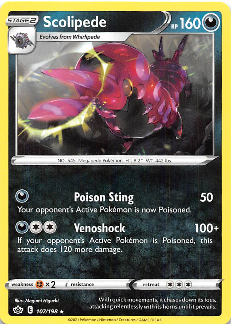 Scolipede (107/198) [Sword & Shield: Chilling Reign] | Jomio and Rueliete's Cards and Comics