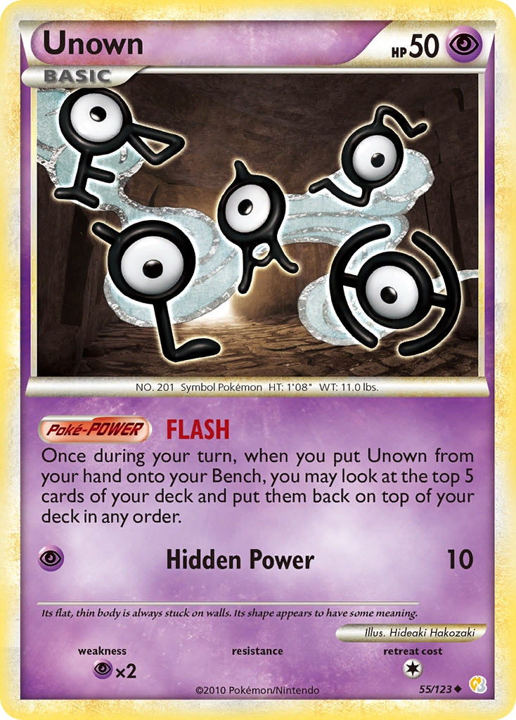 Unown (55/123) [HeartGold & SoulSilver: Base Set] | Jomio and Rueliete's Cards and Comics