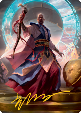 Teferi, Who Slows the Sunset Art Card (Gold-Stamped Signature) [Innistrad: Midnight Hunt Art Series] | Jomio and Rueliete's Cards and Comics