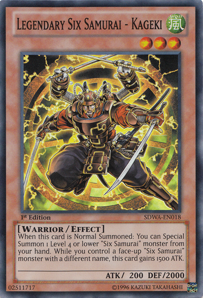 Legendary Six Samurai - Kageki [SDWA-EN018] Super Rare | Jomio and Rueliete's Cards and Comics