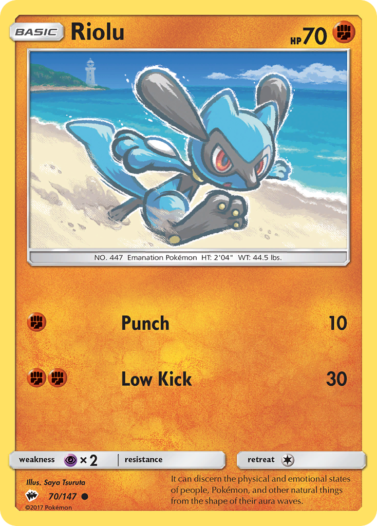 Riolu (70/147) [Sun & Moon: Burning Shadows] | Jomio and Rueliete's Cards and Comics