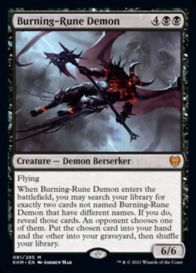 Burning-Rune Demon [Kaldheim] | Jomio and Rueliete's Cards and Comics