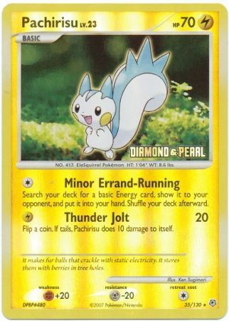 Pachirisu (35/130) [Burger King Promos: 2008 Collection] | Jomio and Rueliete's Cards and Comics