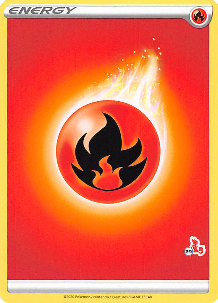 Fire Energy (Cinderace Stamp #29) [Battle Academy 2022] | Jomio and Rueliete's Cards and Comics