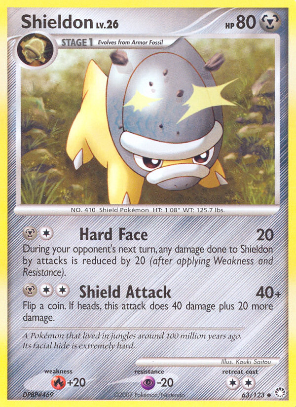 Shieldon (63/123) [Diamond & Pearl: Mysterious Treasures] | Jomio and Rueliete's Cards and Comics