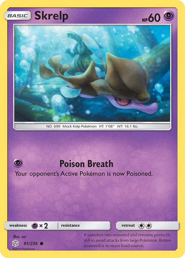 Skrelp (91/236) [Sun & Moon: Cosmic Eclipse] | Jomio and Rueliete's Cards and Comics