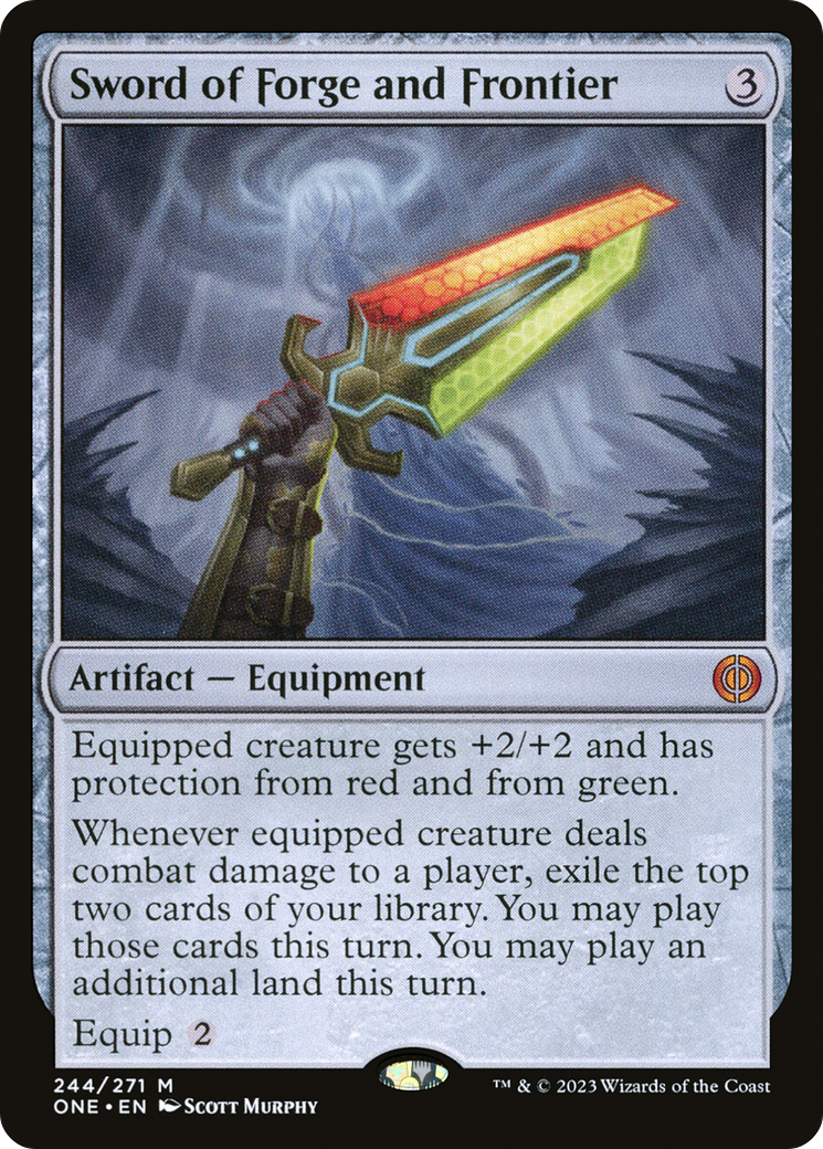 Sword of Forge and Frontier [Phyrexia: All Will Be One] | Jomio and Rueliete's Cards and Comics
