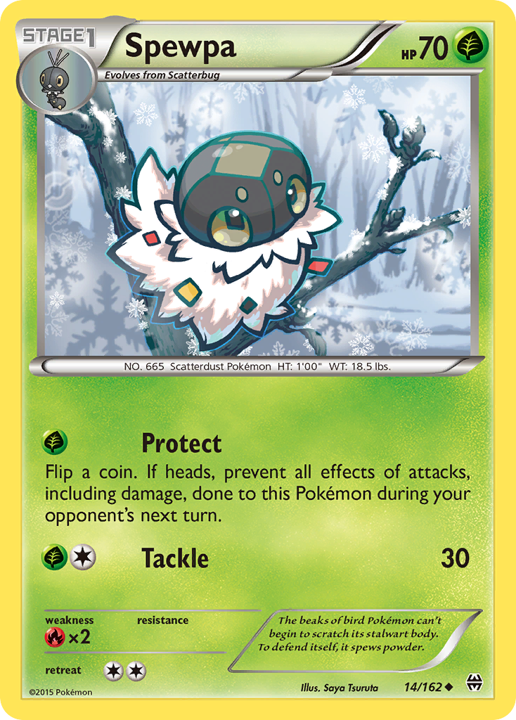 Spewpa (14/162) [XY: BREAKthrough] | Jomio and Rueliete's Cards and Comics