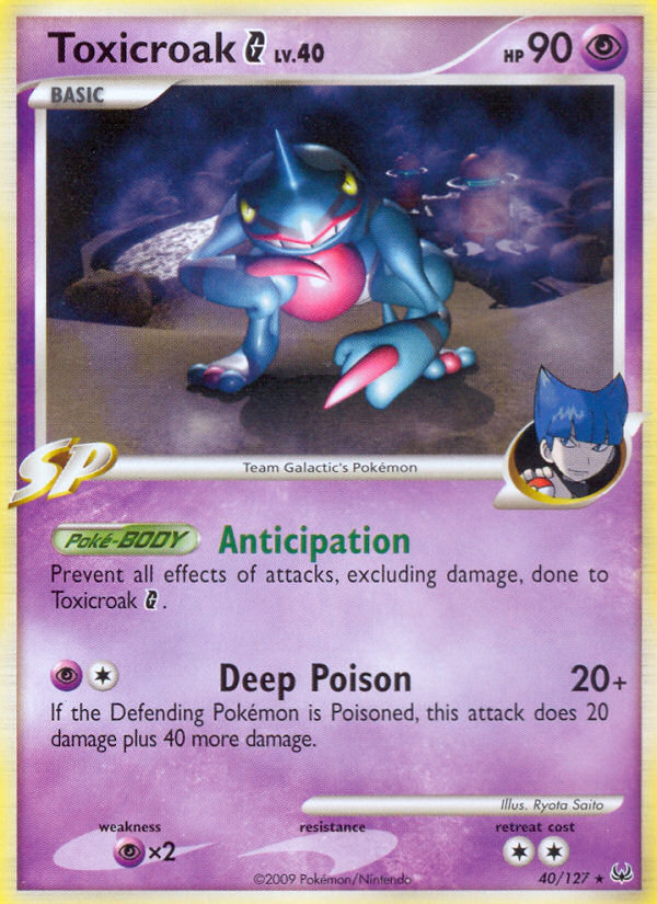 Toxicroak G (40/127) [Platinum: Base Set] | Jomio and Rueliete's Cards and Comics