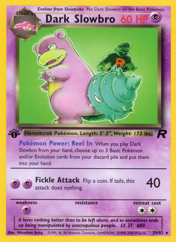 Dark Slowbro (29/82) [Team Rocket 1st Edition] | Jomio and Rueliete's Cards and Comics