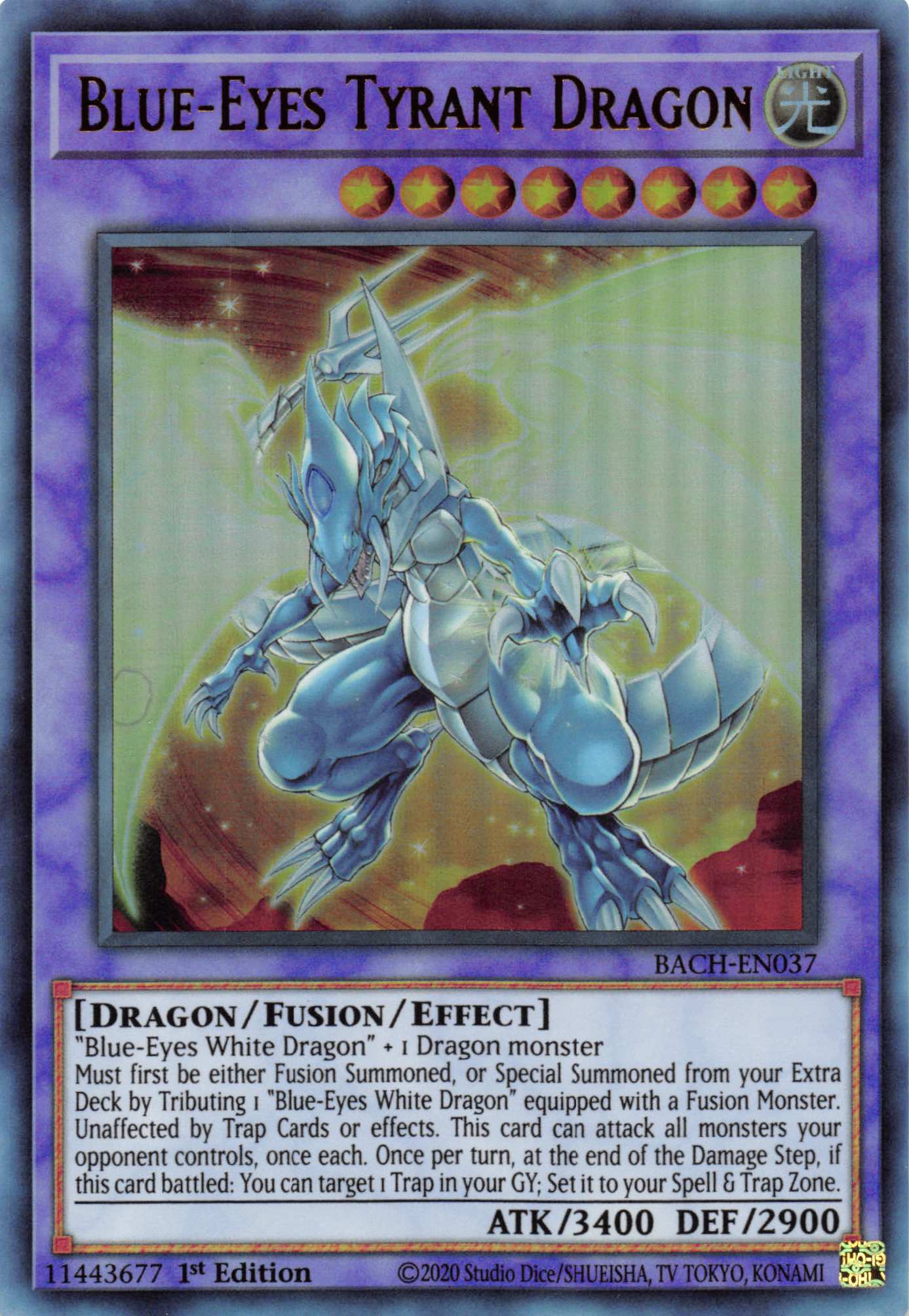 Blue-Eyes Tyrant Dragon [BACH-EN037] Ultra Rare | Jomio and Rueliete's Cards and Comics