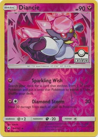 Diancie (94/147) (League Promo) [Sun & Moon: Burning Shadows] | Jomio and Rueliete's Cards and Comics