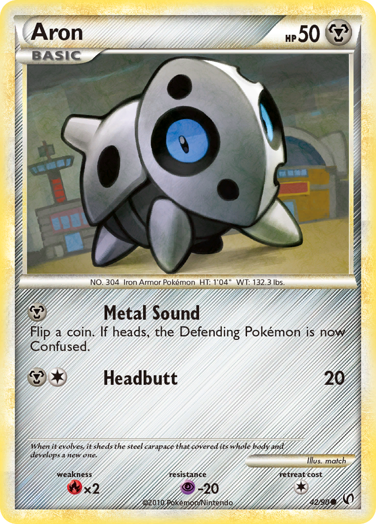 Aron (42/90) [HeartGold & SoulSilver: Undaunted] | Jomio and Rueliete's Cards and Comics