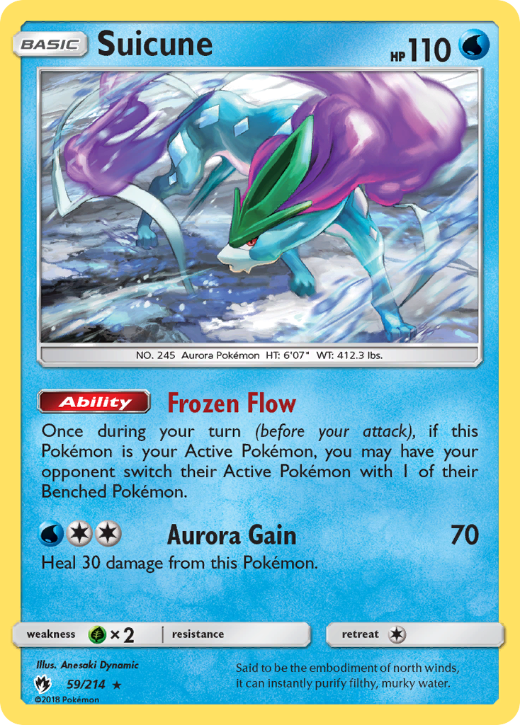 Suicune (59/214) [Sun & Moon: Lost Thunder] | Jomio and Rueliete's Cards and Comics