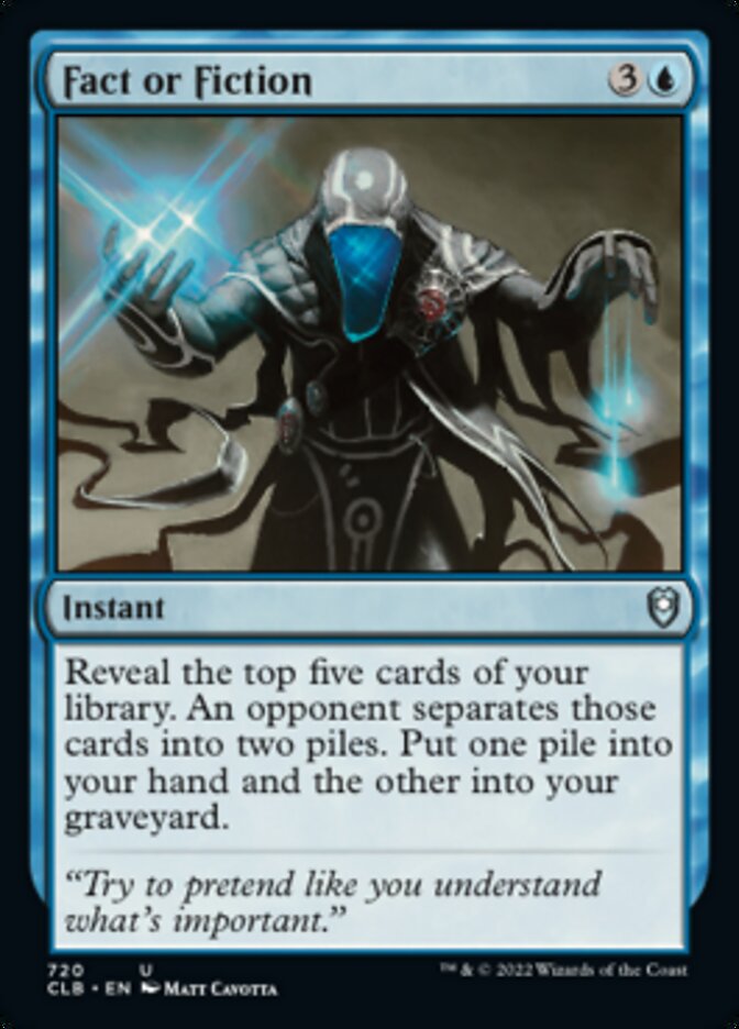 Fact or Fiction [Commander Legends: Battle for Baldur's Gate] | Jomio and Rueliete's Cards and Comics
