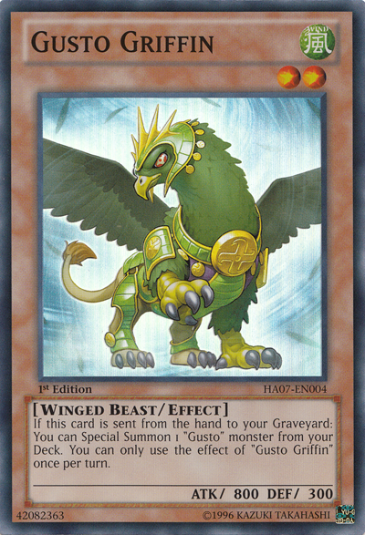 Gusto Griffin [HA07-EN004] Super Rare | Jomio and Rueliete's Cards and Comics