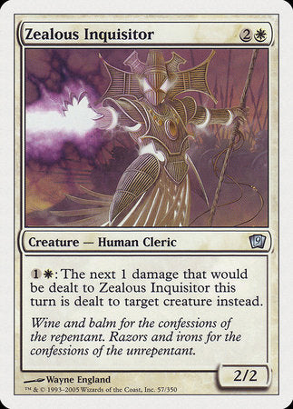 Zealous Inquisitor [Ninth Edition] | Jomio and Rueliete's Cards and Comics