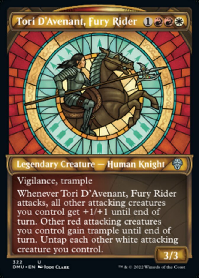 Tori D'Avenant, Fury Rider (Showcase) [Dominaria United] | Jomio and Rueliete's Cards and Comics