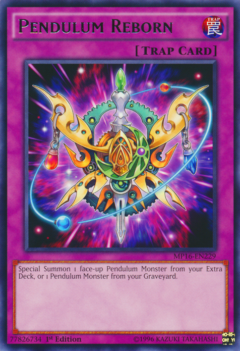 Pendulum Reborn [MP16-EN229] Rare | Jomio and Rueliete's Cards and Comics