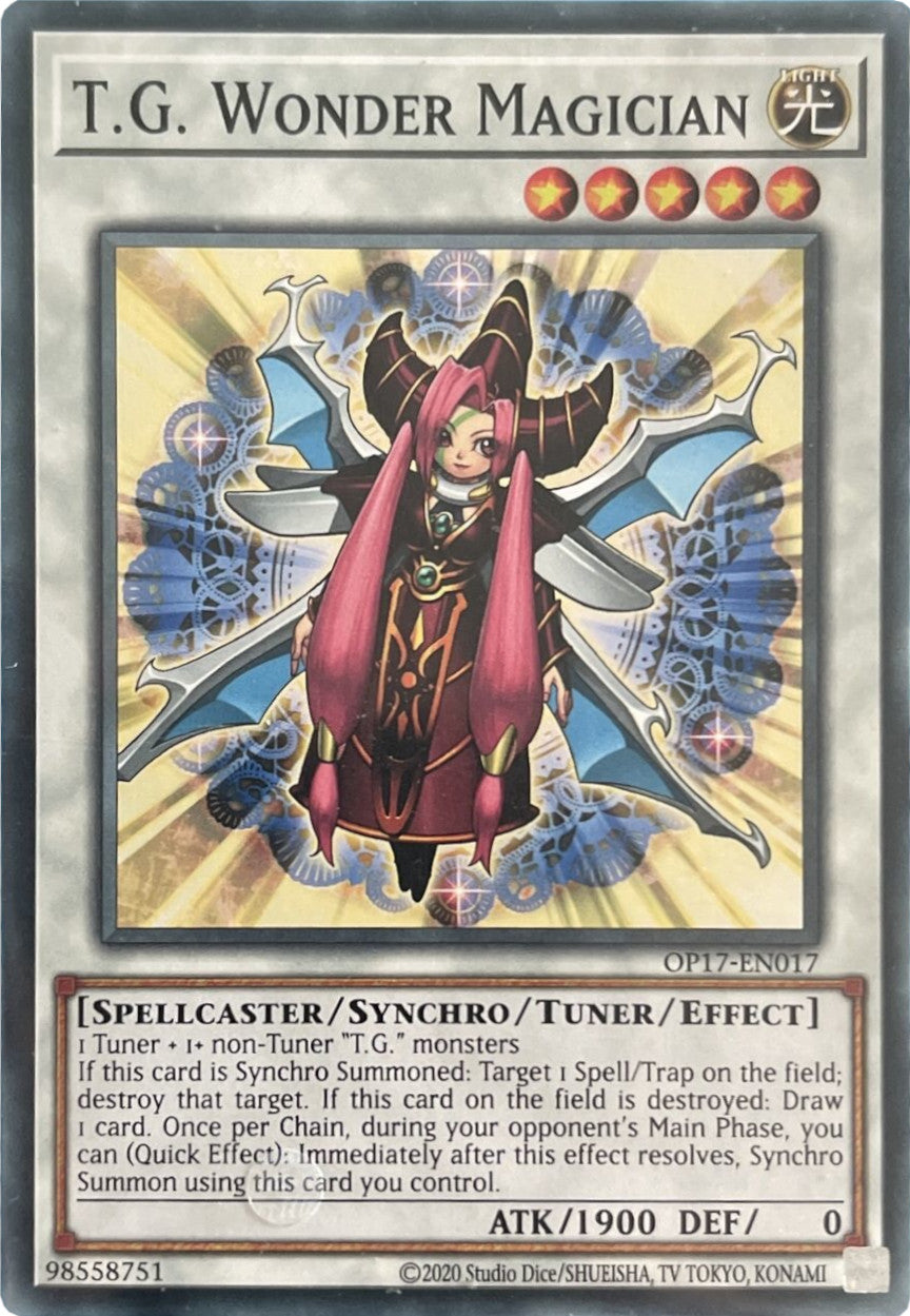 T.G. Wonder Magician [OP17-EN017] Common | Jomio and Rueliete's Cards and Comics