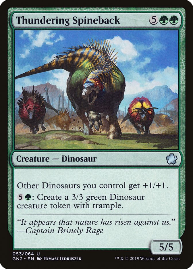 Thundering Spineback [Game Night 2019] | Jomio and Rueliete's Cards and Comics