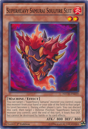 Superheavy Samurai Soulfire Suit [NECH-EN010] Common | Jomio and Rueliete's Cards and Comics