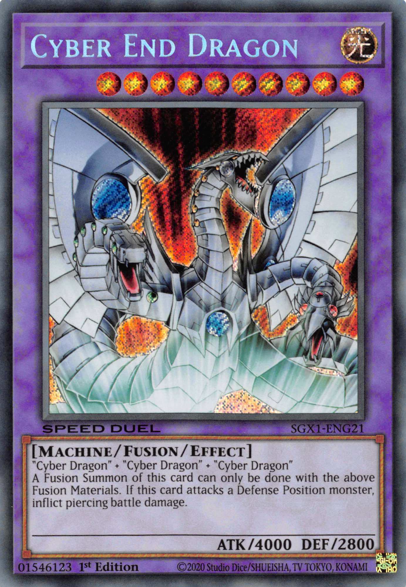 Cyber End Dragon [SGX1-ENG21] Secret Rare | Jomio and Rueliete's Cards and Comics
