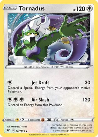 Tornadus (142/185) (Cosmos Holo) [Sword & Shield: Vivid Voltage] | Jomio and Rueliete's Cards and Comics