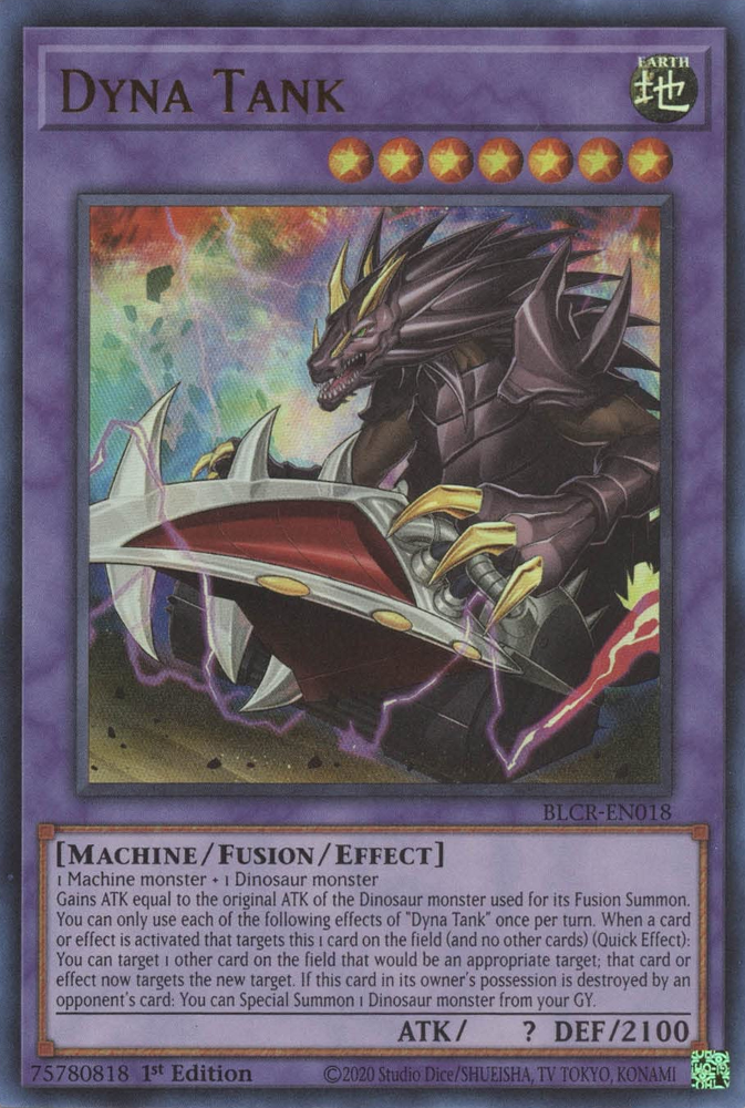 Dyna Tank [BLCR-EN018] Ultra Rare | Jomio and Rueliete's Cards and Comics