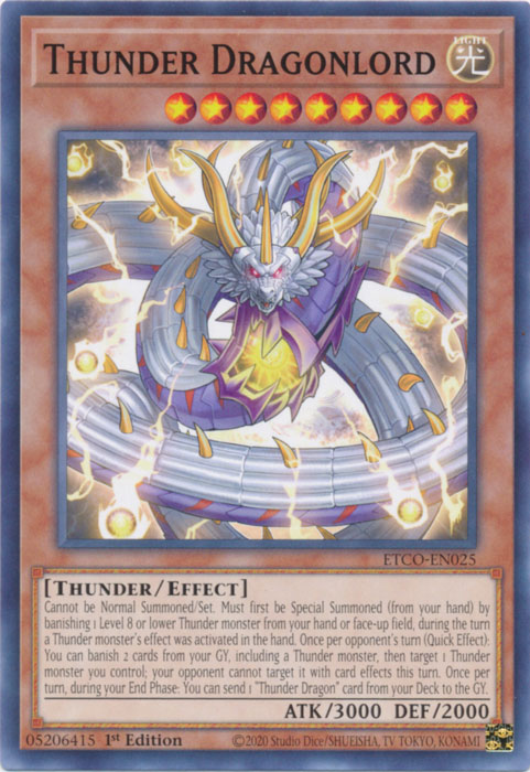Thunder Dragonlord [ETCO-EN025] Common | Jomio and Rueliete's Cards and Comics