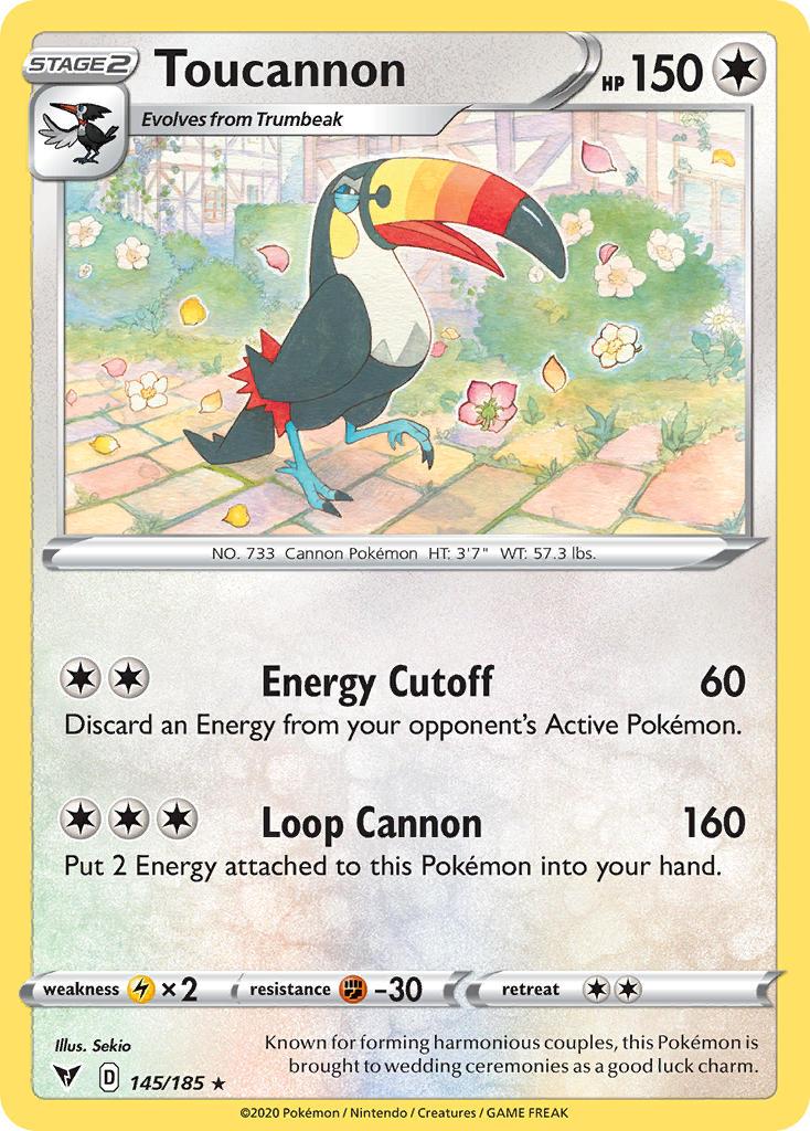 Toucannon (145/185) [Sword & Shield: Vivid Voltage] | Jomio and Rueliete's Cards and Comics