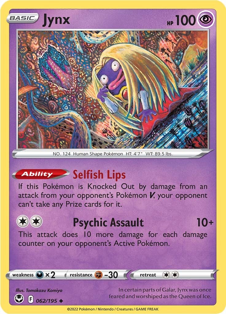 Jynx (062/195) [Sword & Shield: Silver Tempest] | Jomio and Rueliete's Cards and Comics