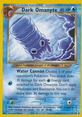 Dark Omanyte (37/105) [Neo Destiny Unlimited] | Jomio and Rueliete's Cards and Comics