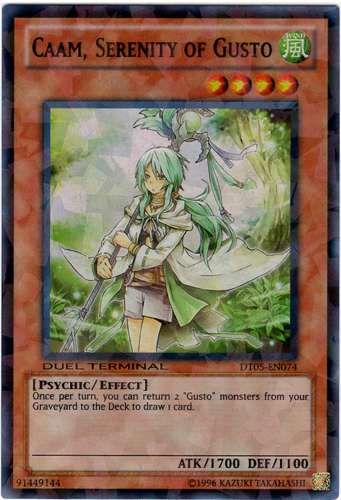 Caam, Serenity of Gusto [DT05-EN074] Super Rare | Jomio and Rueliete's Cards and Comics