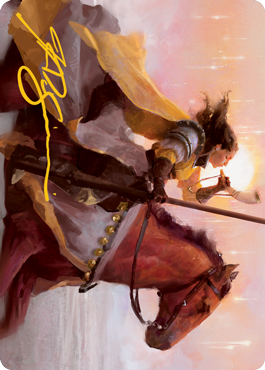 Sunrise Cavalier Art Card (Gold-Stamped Signature) [Innistrad: Midnight Hunt Art Series] | Jomio and Rueliete's Cards and Comics