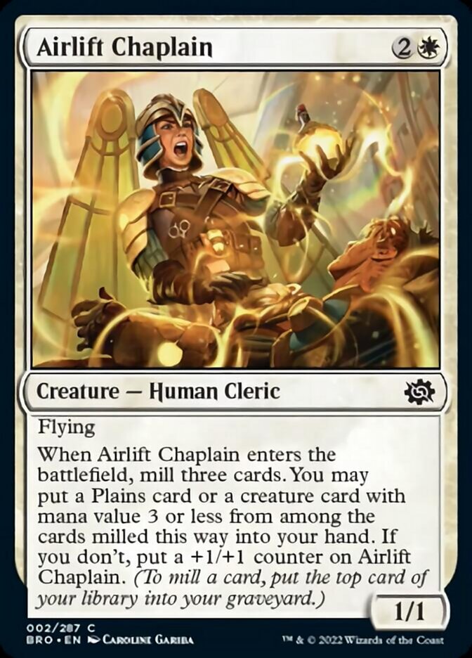 Airlift Chaplain [The Brothers' War] | Jomio and Rueliete's Cards and Comics