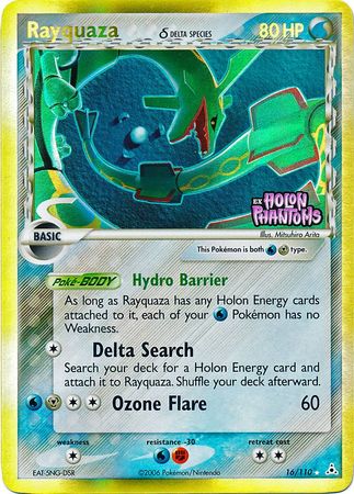 Rayquaza (16/110) (Delta Species) (Stamped) [EX: Holon Phantoms] | Jomio and Rueliete's Cards and Comics