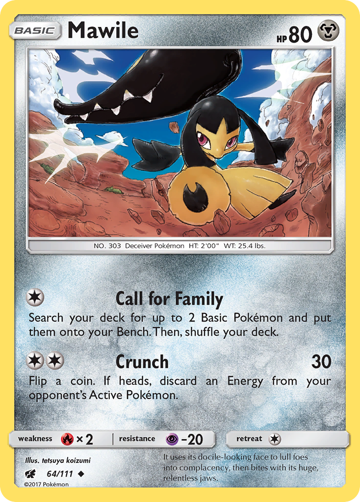 Mawile (64/111) [Sun & Moon: Crimson Invasion] | Jomio and Rueliete's Cards and Comics