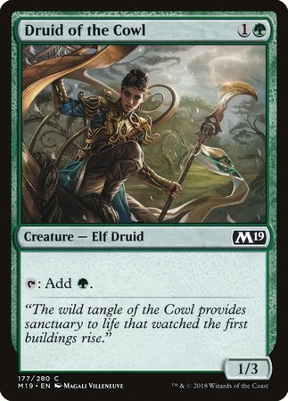 Druid of the Cowl [Core Set 2019] | Jomio and Rueliete's Cards and Comics