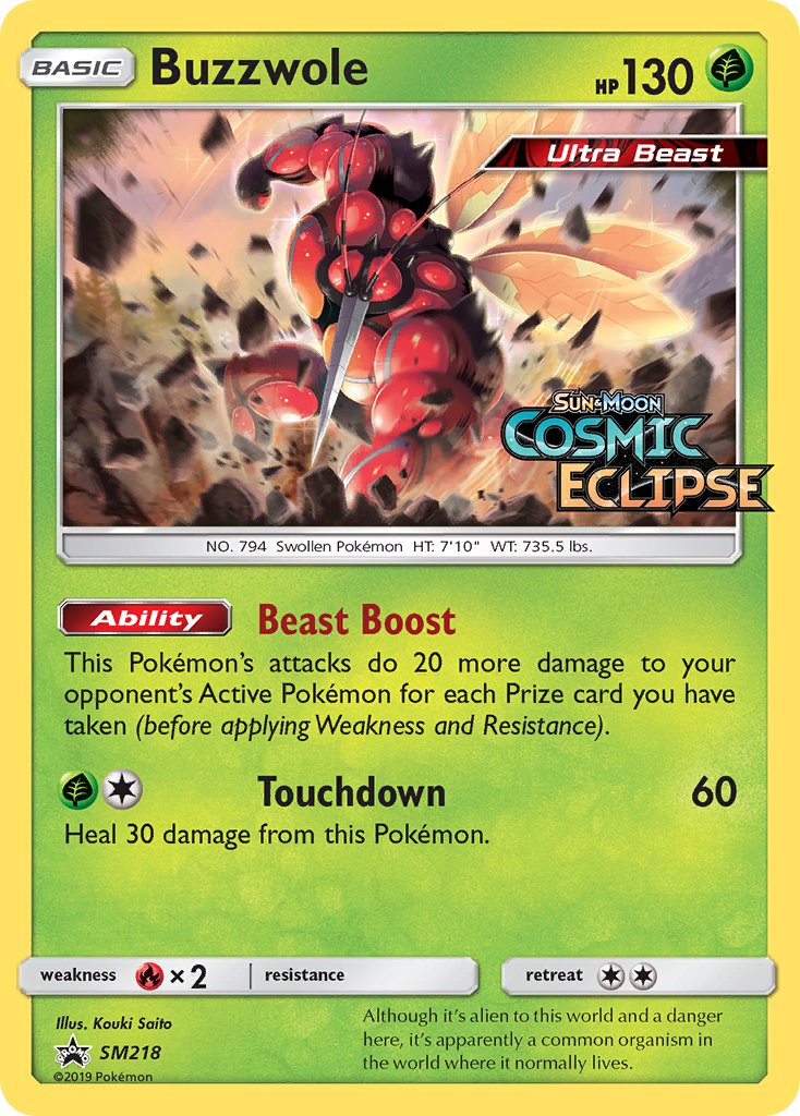 Buzzwole (SM218) [Sun & Moon: Black Star Promos] | Jomio and Rueliete's Cards and Comics