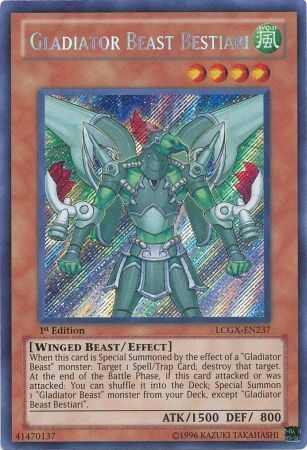 Gladiator Beast Bestiari [LCGX-EN237] Secret Rare | Jomio and Rueliete's Cards and Comics