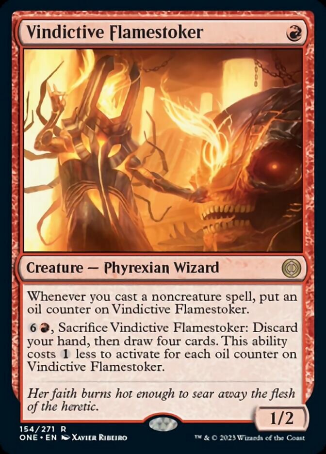 Vindictive Flamestoker [Phyrexia: All Will Be One] | Jomio and Rueliete's Cards and Comics