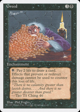 Greed [Fourth Edition] | Jomio and Rueliete's Cards and Comics